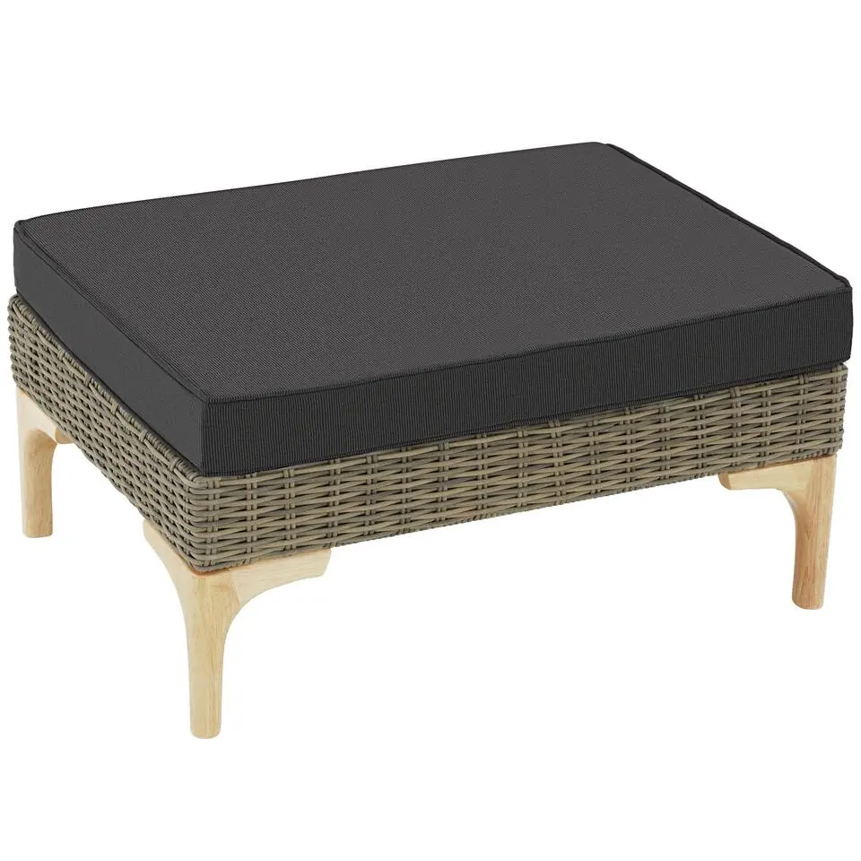 tectake Wicker lounge Bellaria met aluminium frame, Natuur