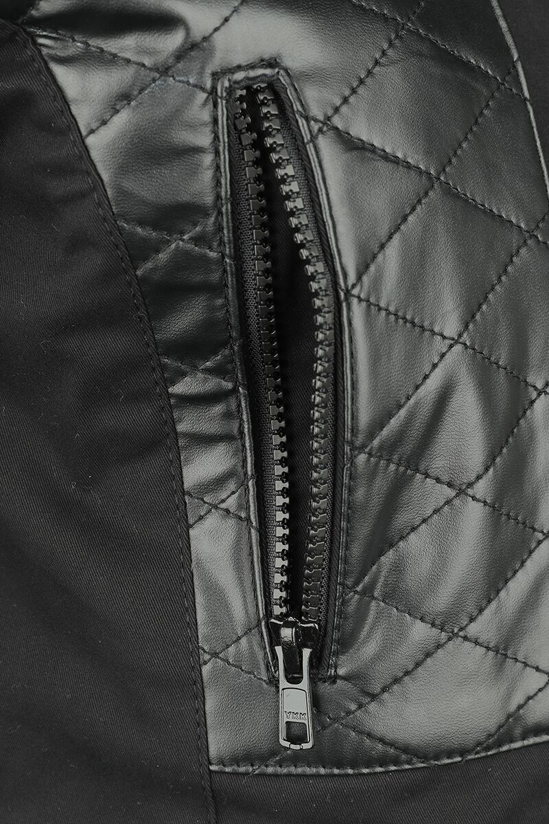 Veste courte avec détails simili-cuir | Gothicana by EMP Veste mi-saison