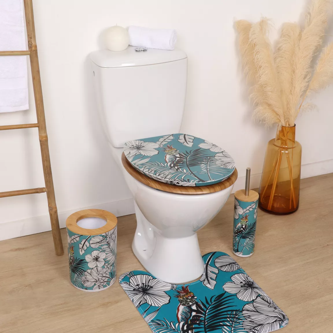 Abattant WC 18 pouces MDF Jungle Fever Bleu