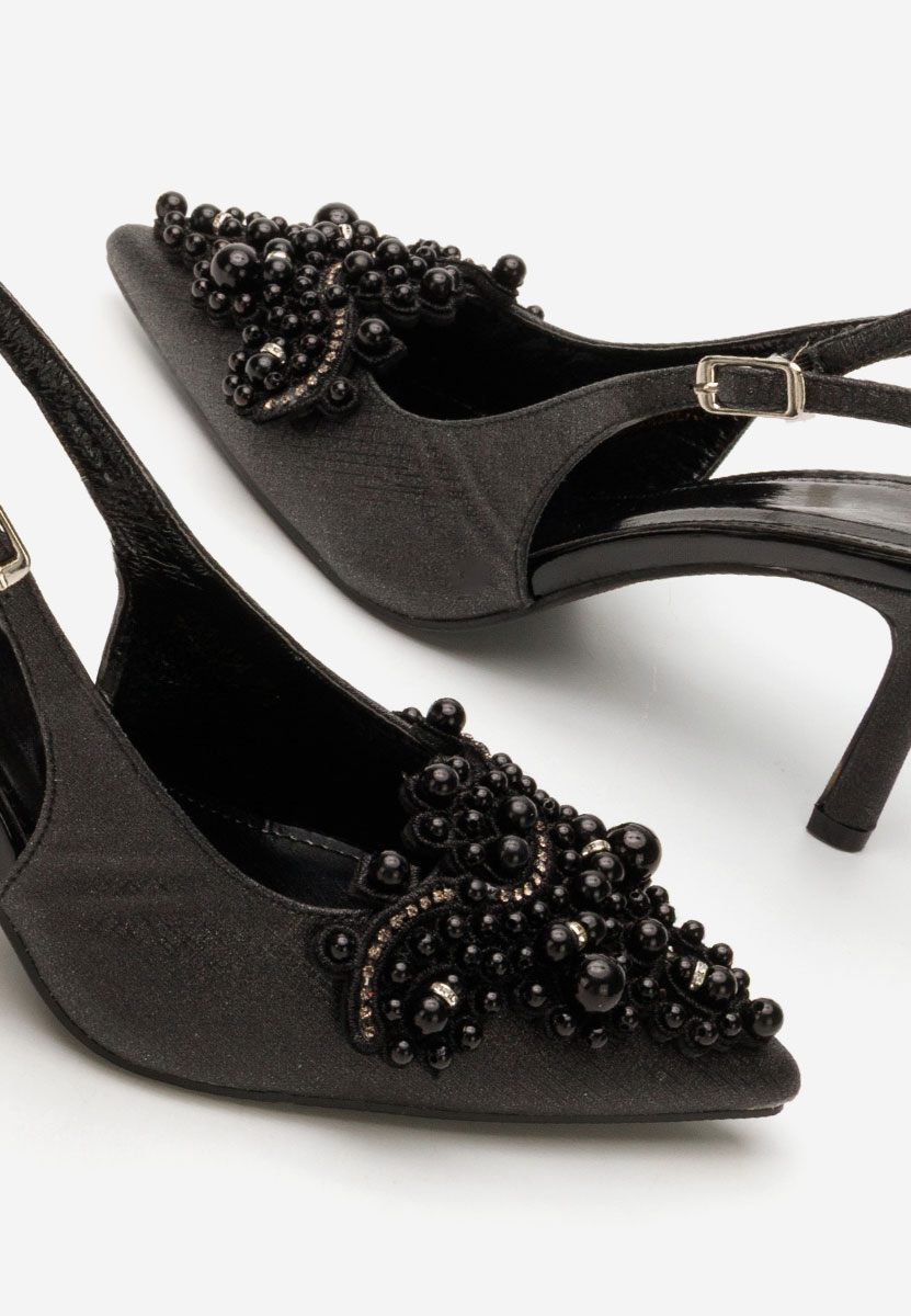 Chaussures slingback noirs Raiancy