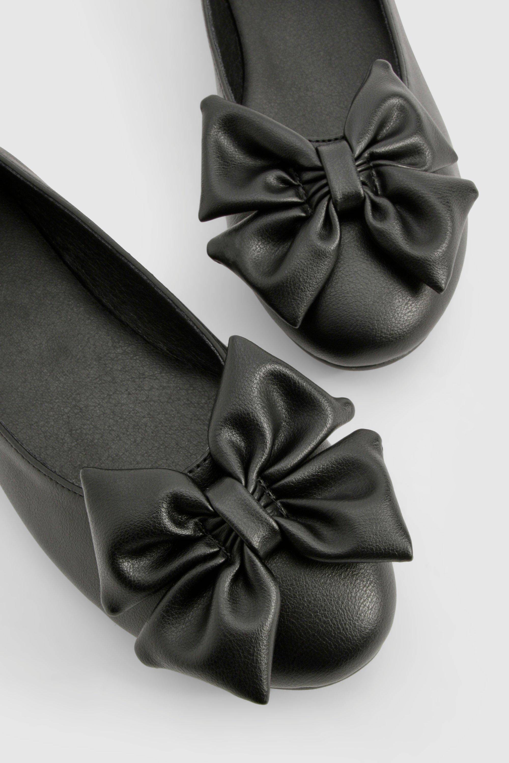 boohoo Ballerine à bout rond avec nœud