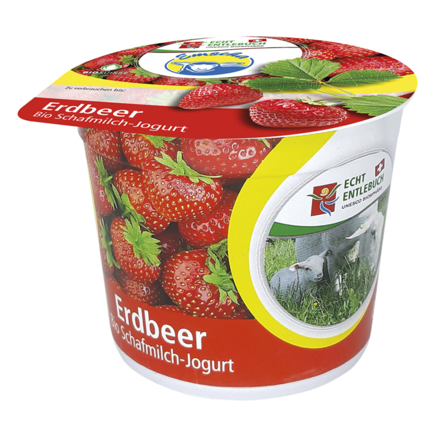 Echt Entlebuch Bio Schafmilch Joghurt Erdbeere -