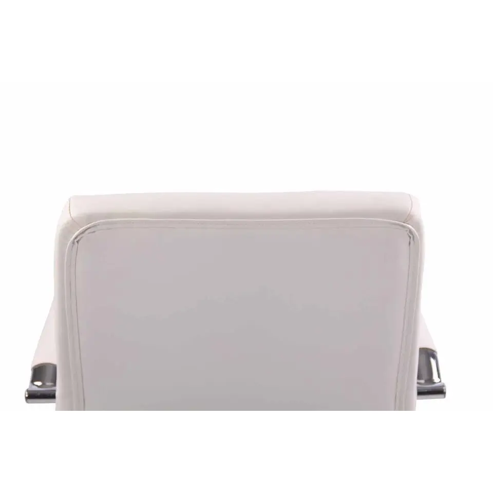 CLP Bureaustoel Deli chroom Frame - Kunstleer - wit