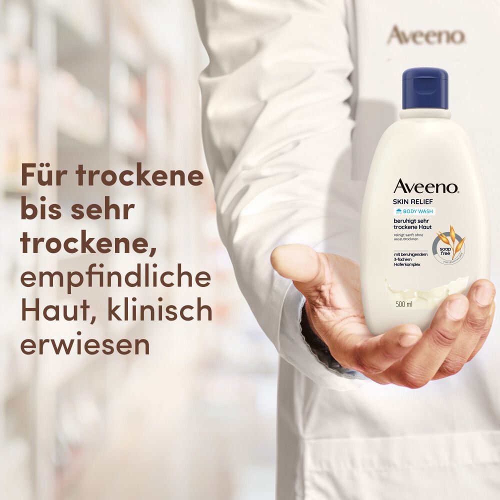 Aveeno® Skin Relief veganes Duschgel mit 3-fachem Haferkomplex für trockene Haut