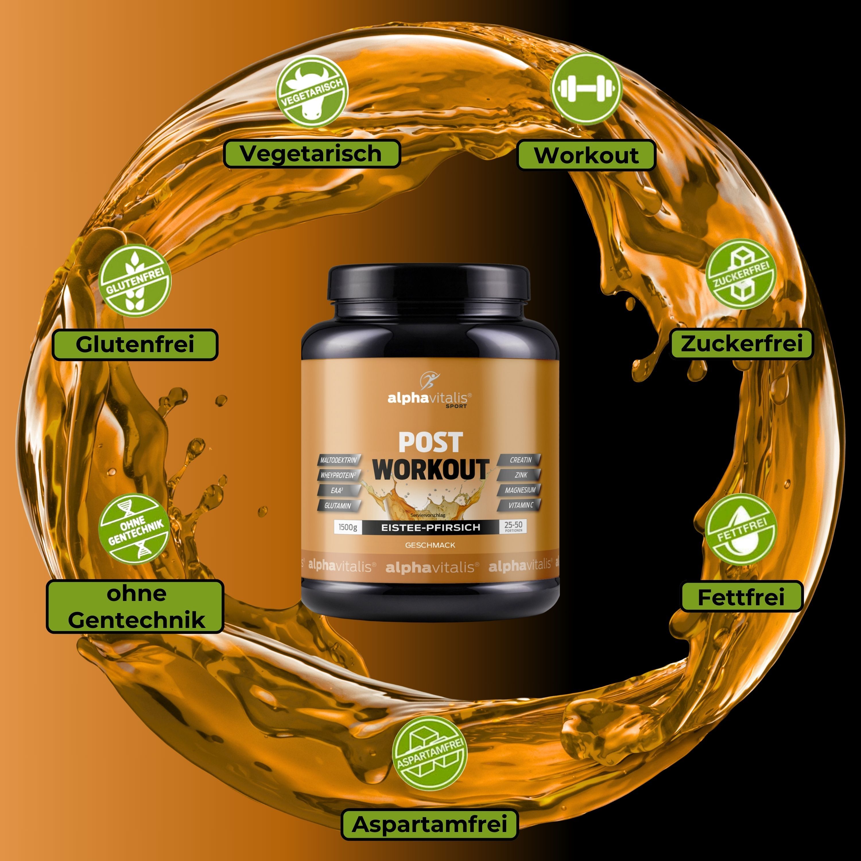Alphavitalis® Post Workout Shake Pfirsich