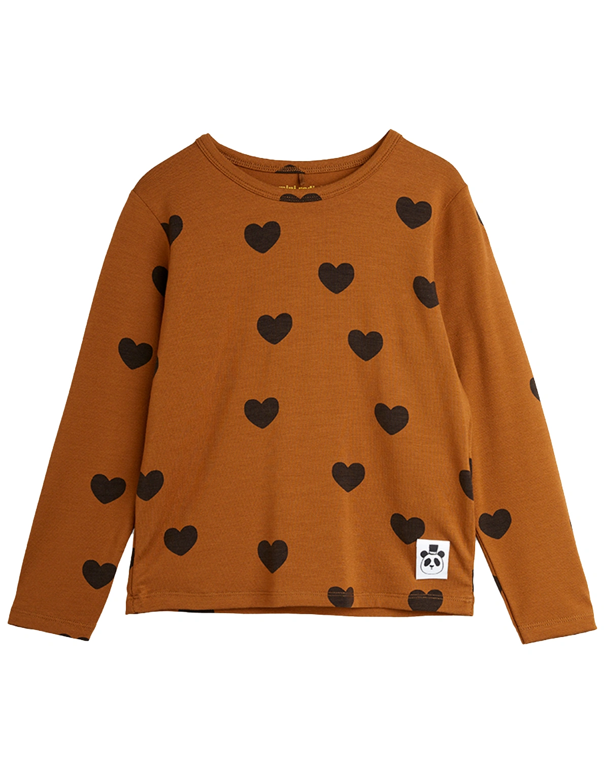 Langarmshirt HEARTS AOP in brown