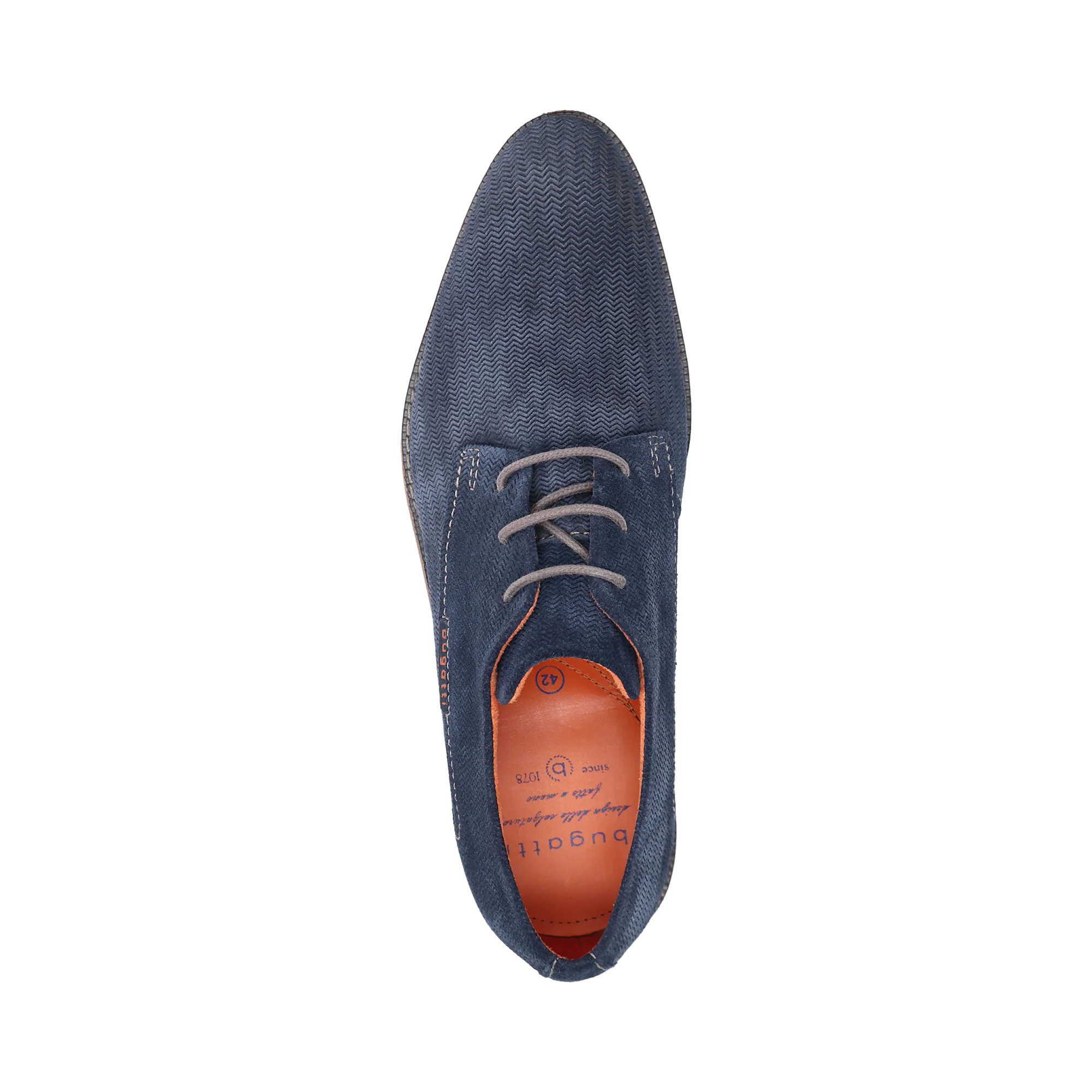 Leder Business Schnürer blau