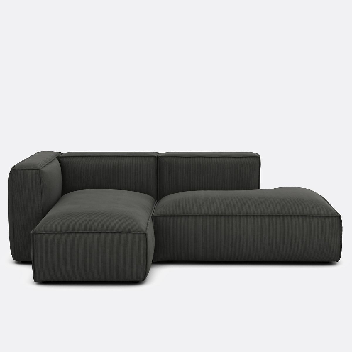 LA REDOUTE INTERIEURS<br>Sofá lounge, direito, veludo cotelê, Seven