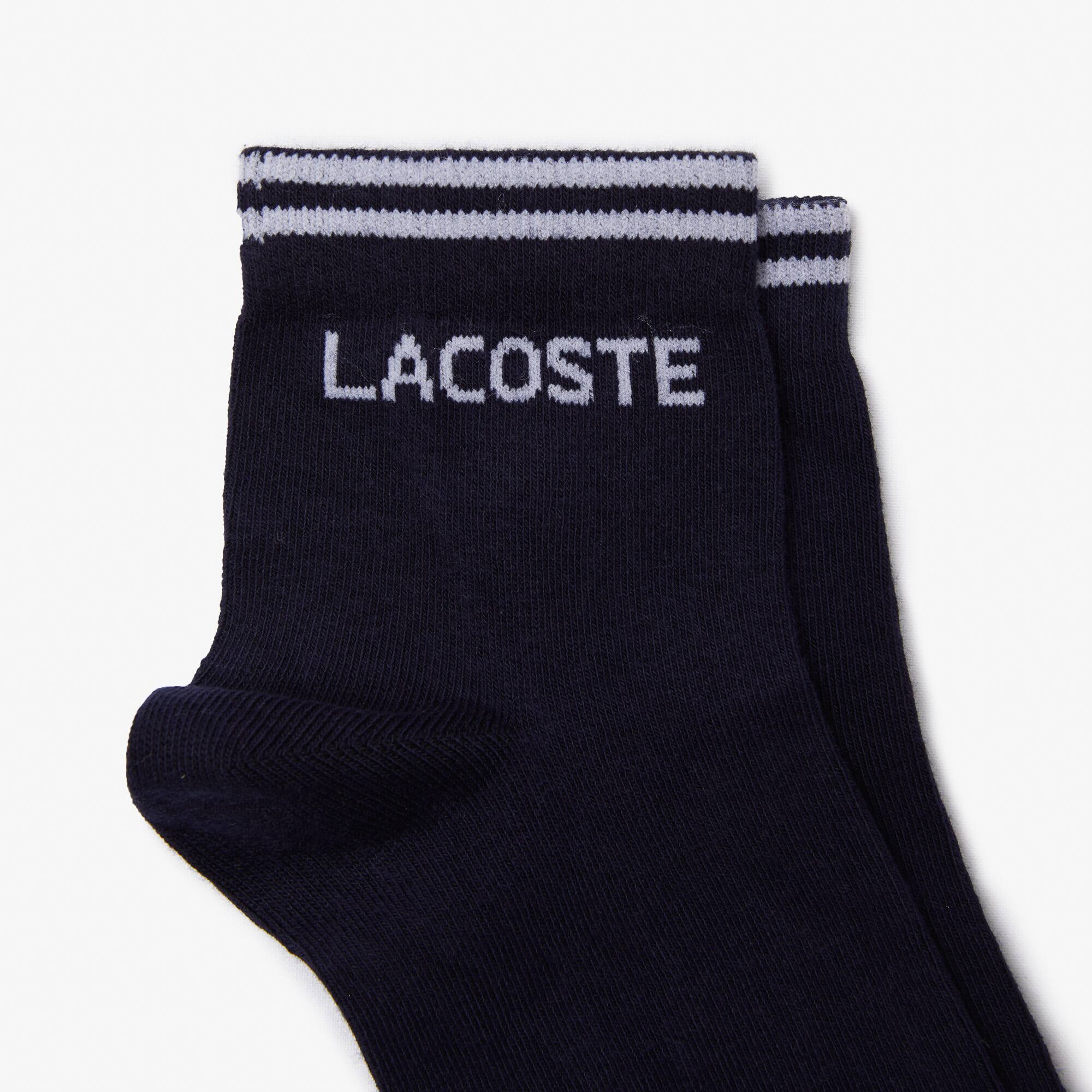 Lot de 2 paires de chaussettes basses Lacoste SPORT en coton Chaussettes - Bleu - Lacoste - Unisex