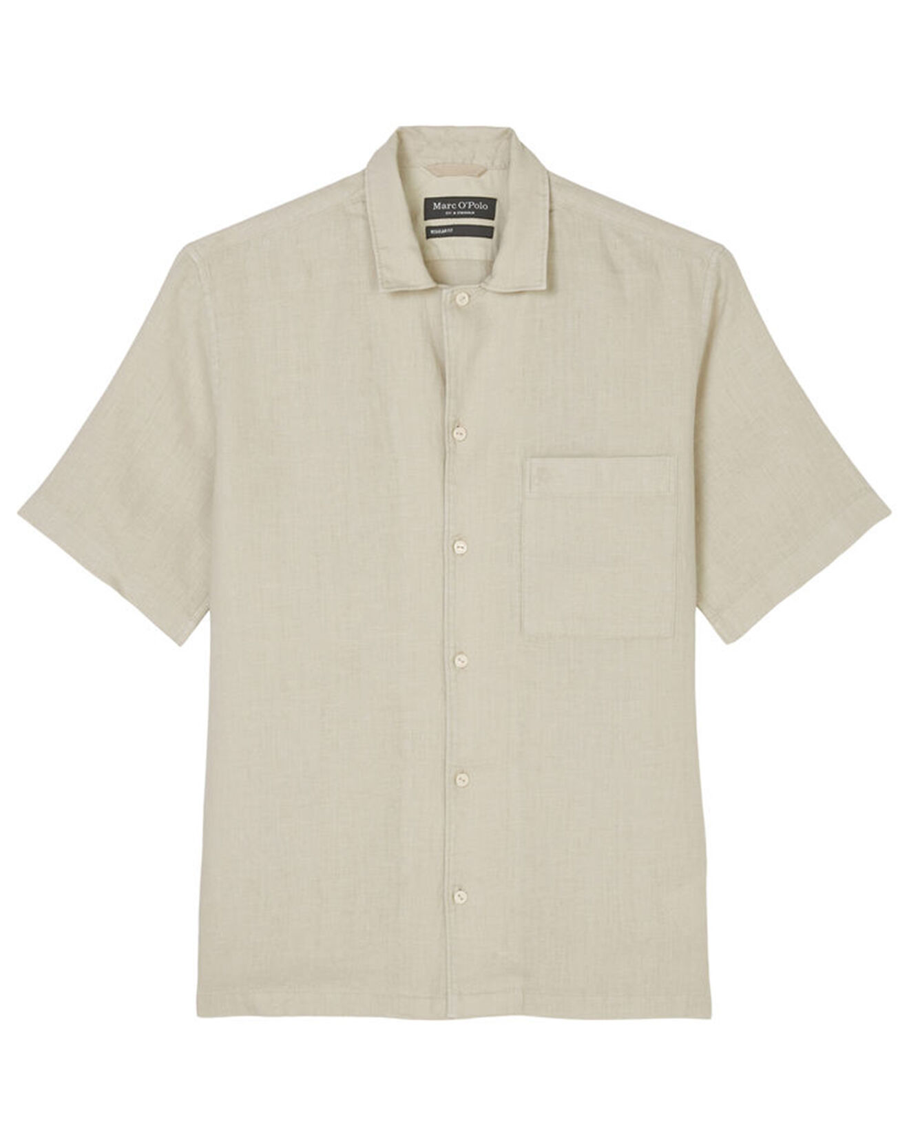 Marc O'Polo Chemise 100% Lin manches courtes Poche beige