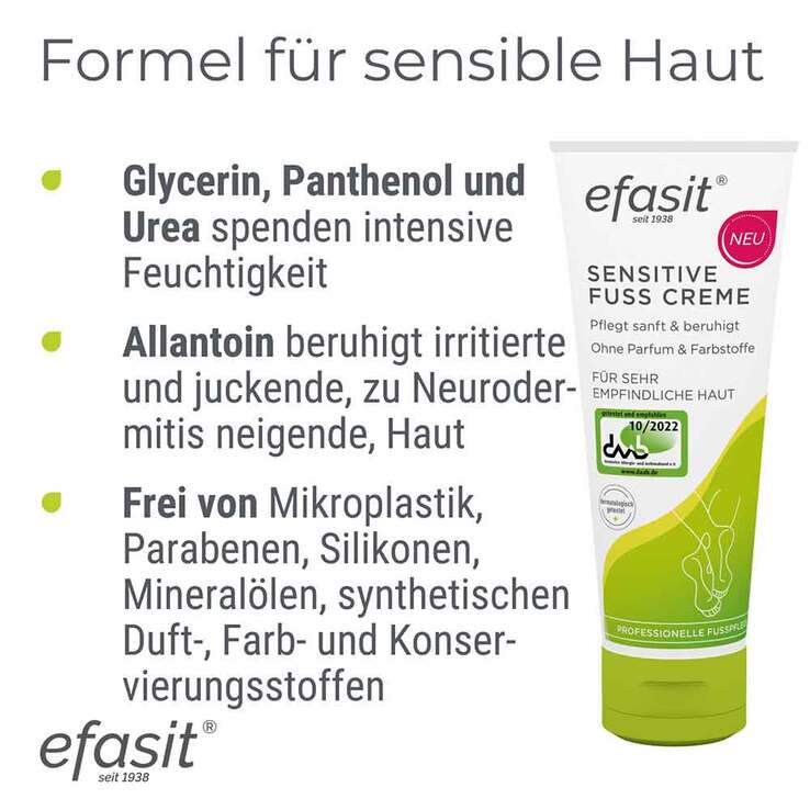Efasit Sensitive Fußcreme, 75 ml