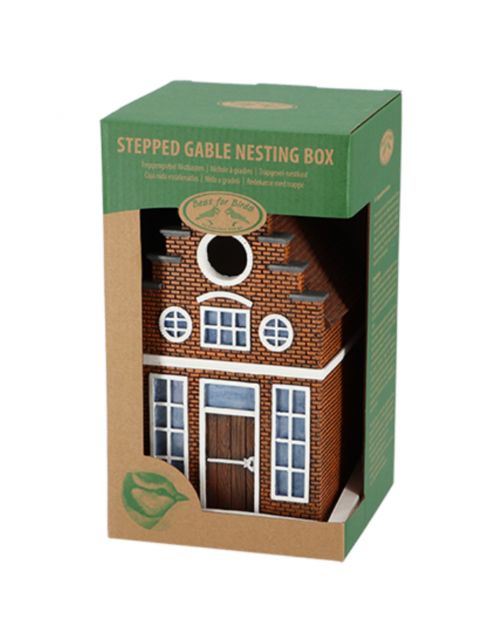 Best For Birds Nestkast Gevelhuis Trapgevel - Broeden - 14x13x25 cm