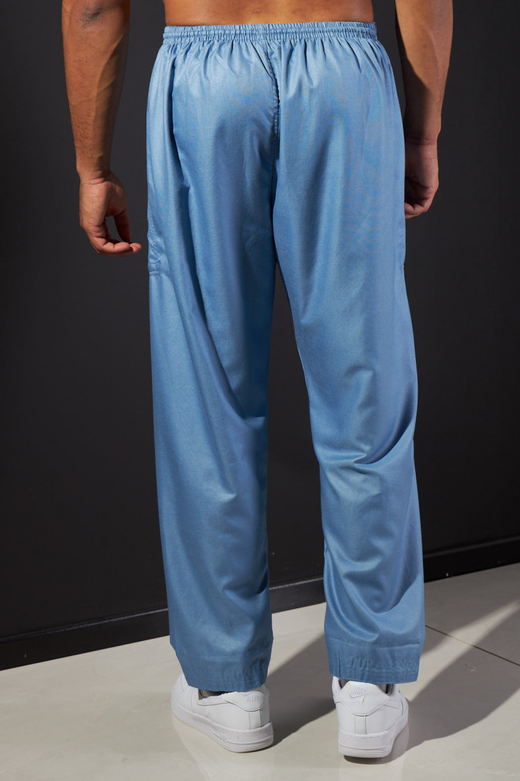 Ensemble 2 pièces qamis + pantalon bleu clair
