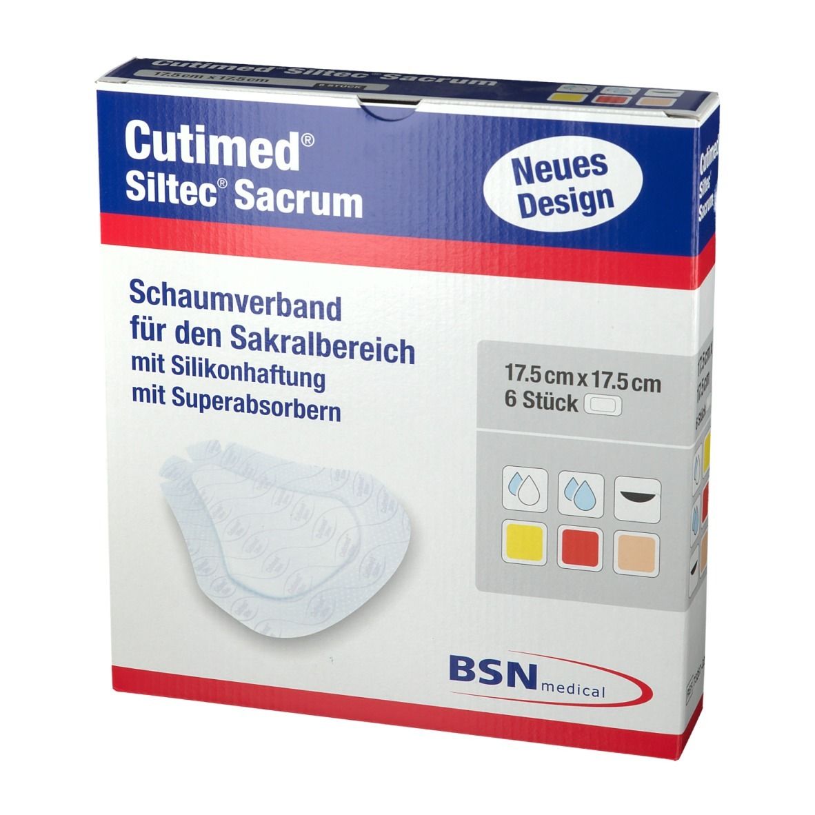 Cutimed® Siltec Sacrum 17,5 cm x 17,5 cm