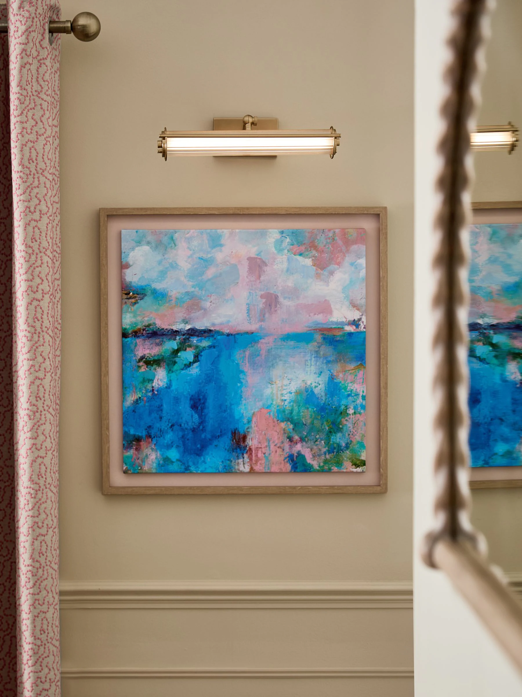 Dreamlake Scape By Sonal Nathwani Handpaint Detail Framed Wall Art