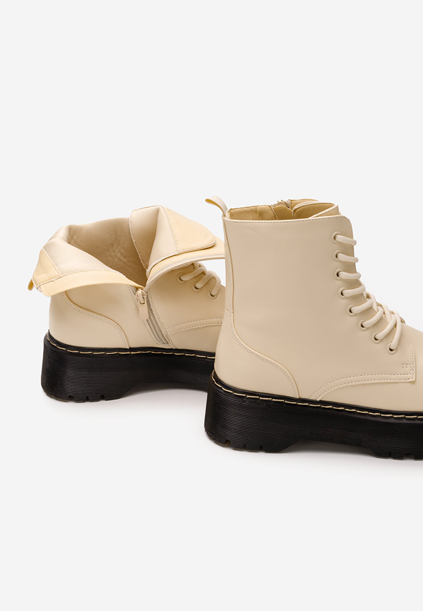 Bottines rangers femme beige Martensa
