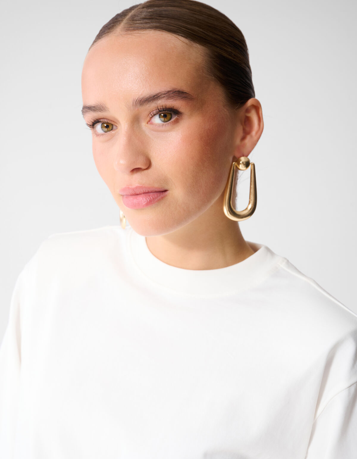 Chunky U-shape Oorbellen Goud
