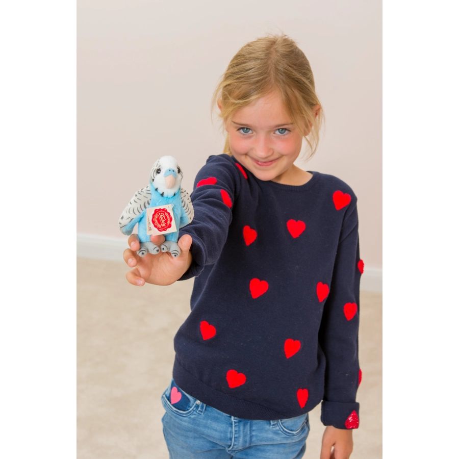 Teddy HERMANN® Wellensittich blau, 13 cm
