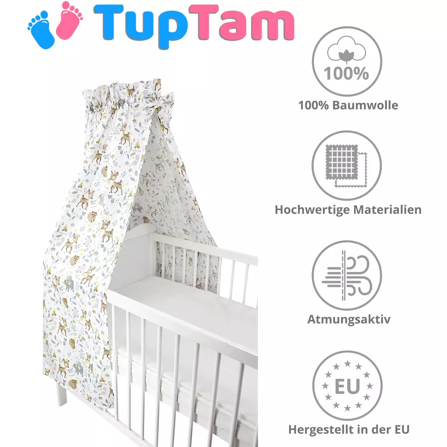 TupTam Babybett Himmel mit Schleifchen creme