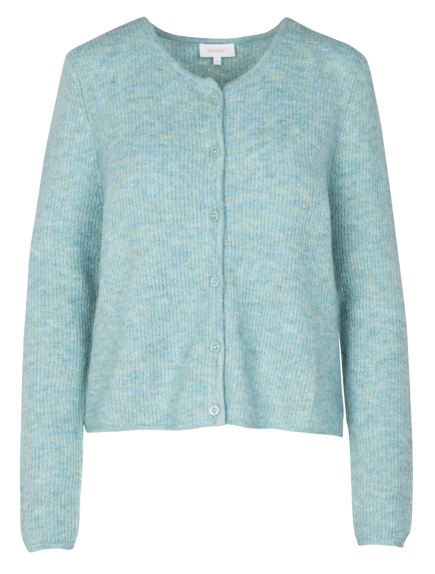 DANNA - Gilet droit col rond| Bleu