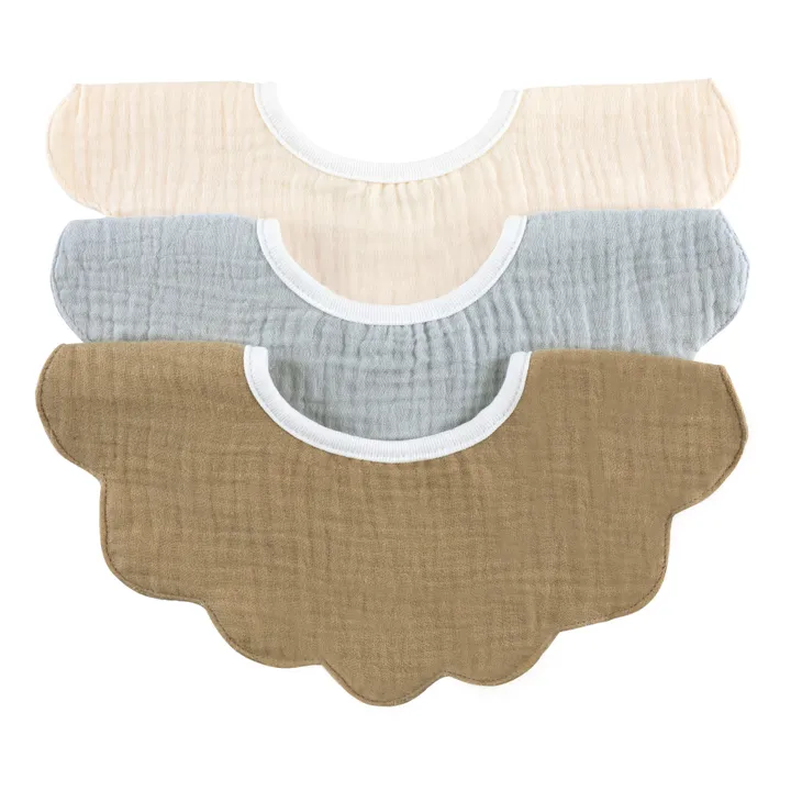 Soft Spot Bavoirs pétale en coton bio - Set de 3 | Dream