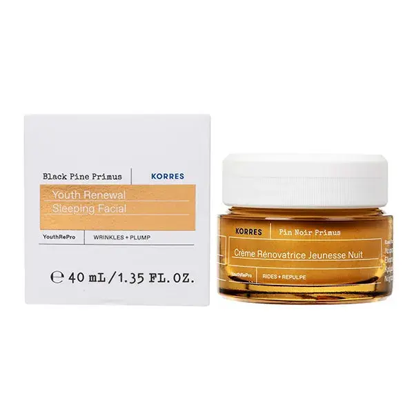 Creme Noturno Korres PRIMUS BLACK PINE 40ml - Restaurador da Juventude