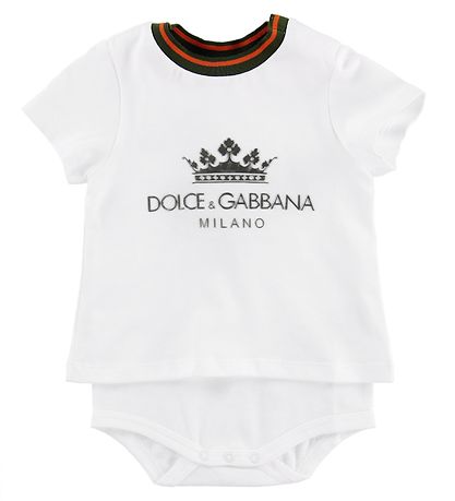 Dolce & Gabbana Body m. T-Shirt k/ä - Weiss m. Logo