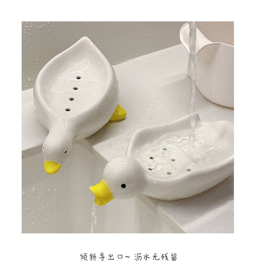 Michu - Eend Keramische Zeephouder (diverse designs) / Set