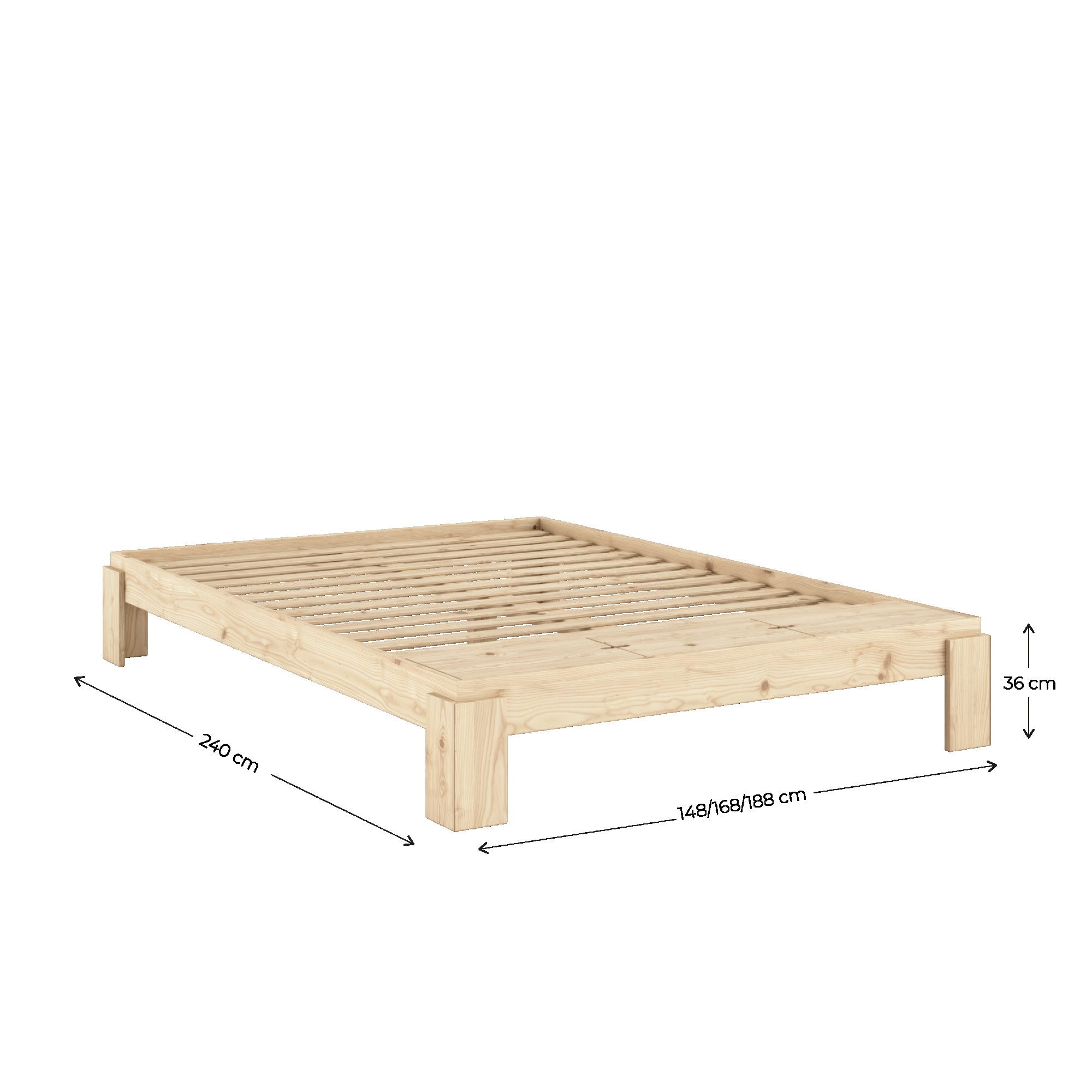Karup Design Stauraumbett »Layers Bed Bench, Bettgestell mit Aufbewahrungsbank, mehrere Grössen« inkl. Lattenrost, excl. Matratze, FSC®-zertifiziertes Massivholz