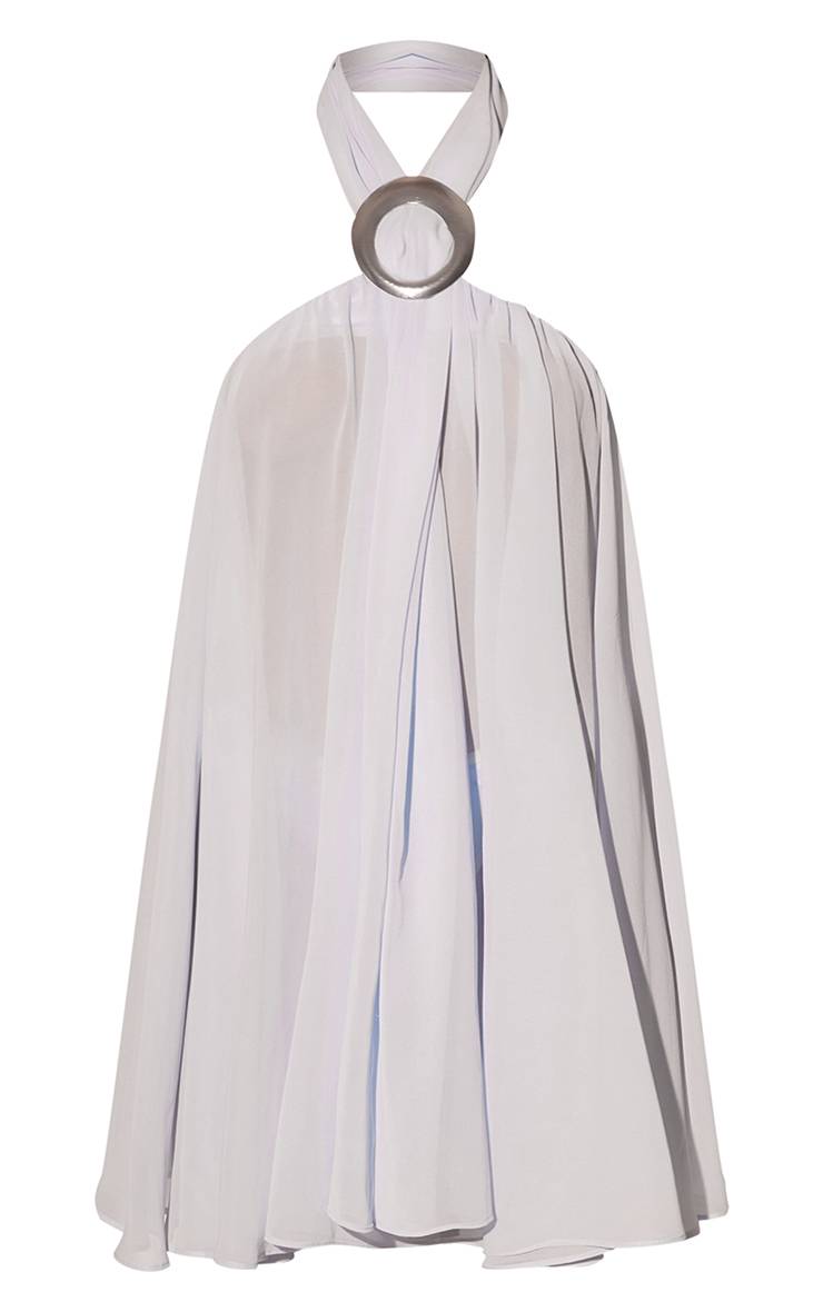 Bleu Layette Robe De Plage En Mousseline À Bordure Circulaire
