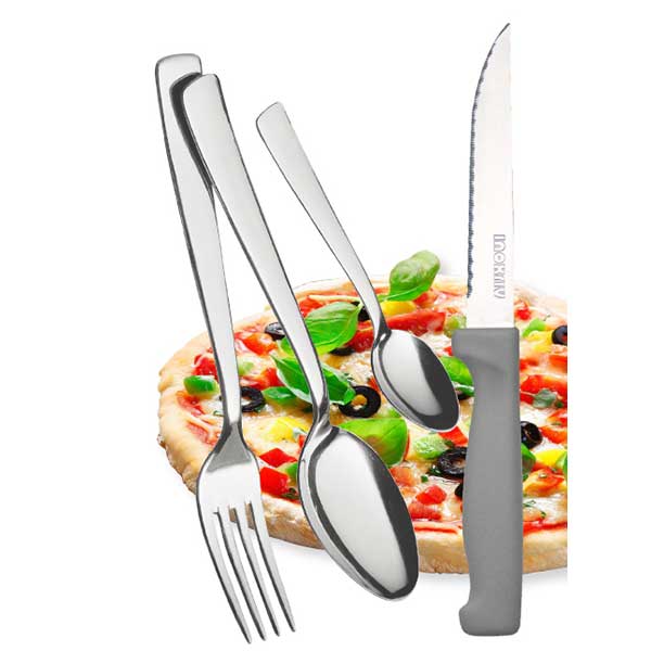 Ménagère Eatitaly inox 24 pièces avec couteau à steak Inoxriv