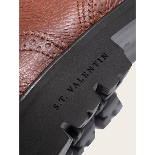 S.T. Valentin Lightweight Brogue Derby Sko, Cognac Grained, 45