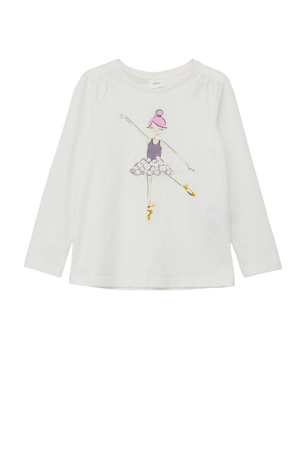 s.Oliver longsleeve met printopdruk wit