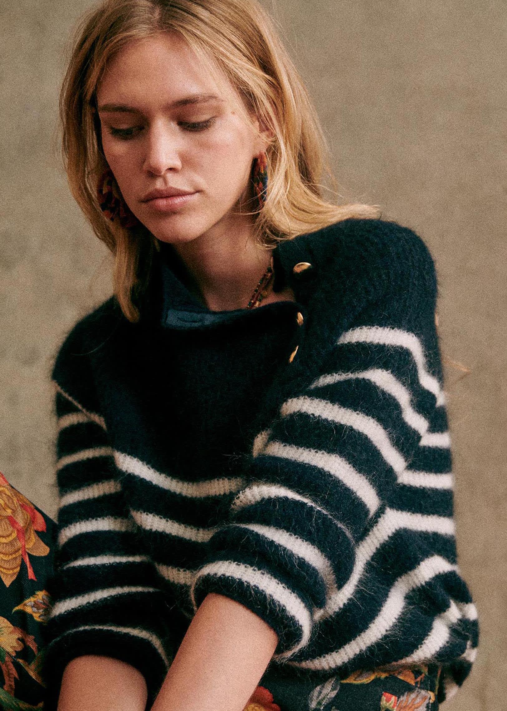 Pull Trudy - Marine / Ecru - E-SHOP/MAILLE 5905459