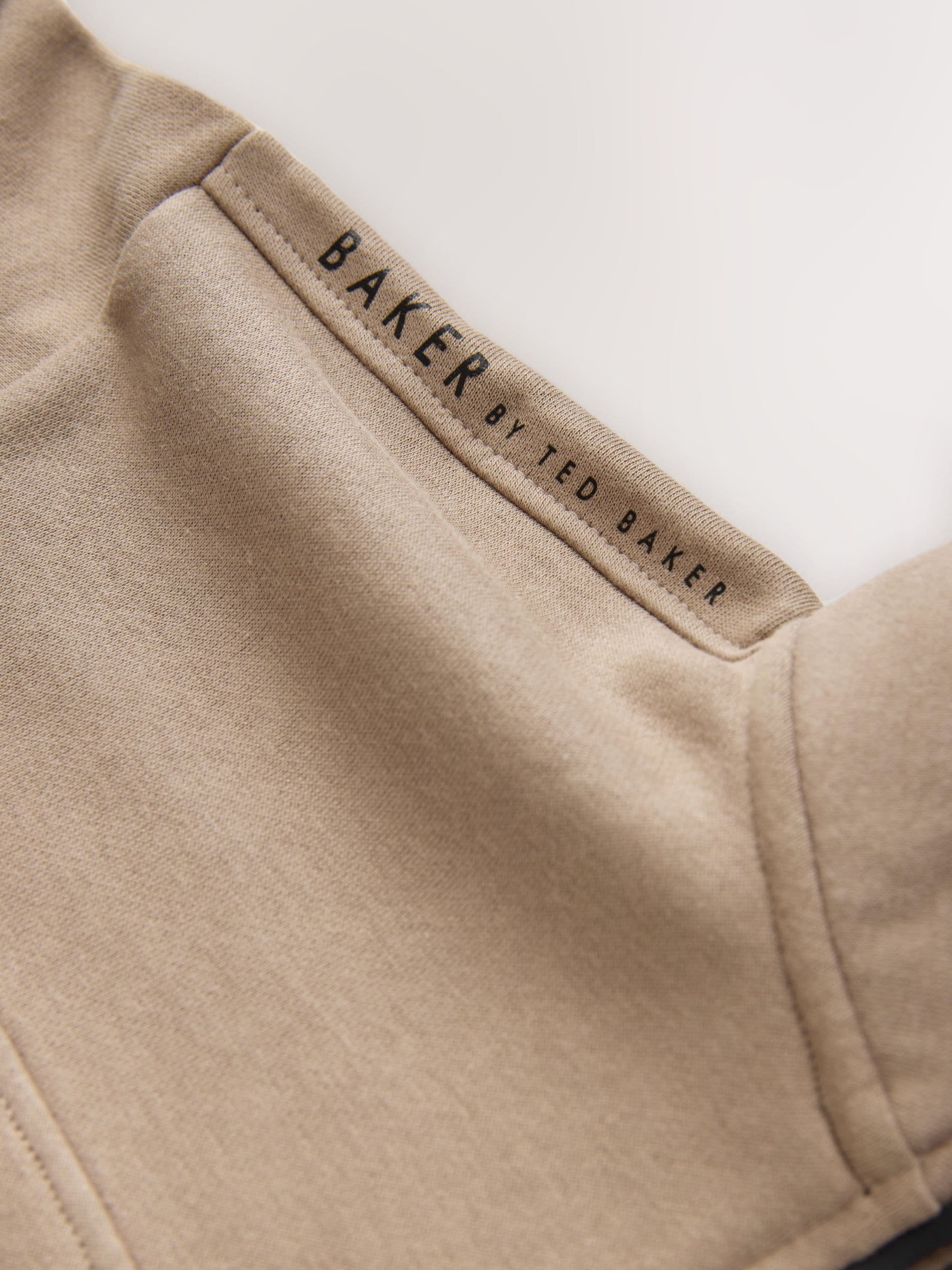 Pastelgeel - Baker by Ted Baker Funnel sweatshirt met ritssluiting en trechterkraag en joggingbroek