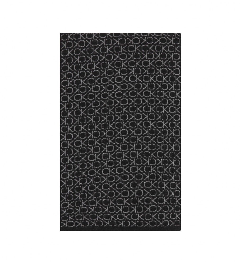 Lenço Calvin Klein com monograma preto