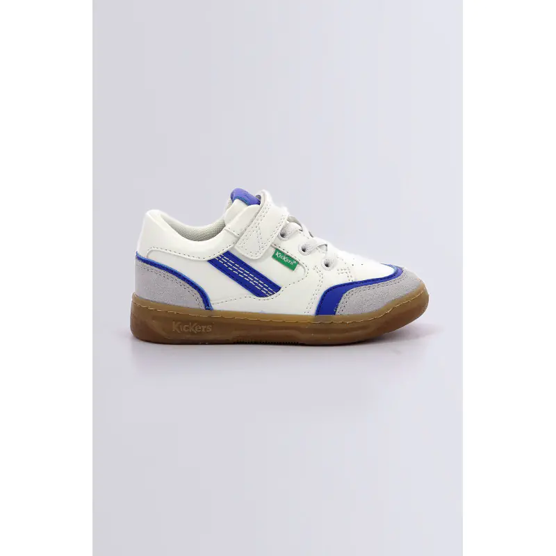Kouic Blanc gris bleu BASKETS BASSES Synthétique Fille
