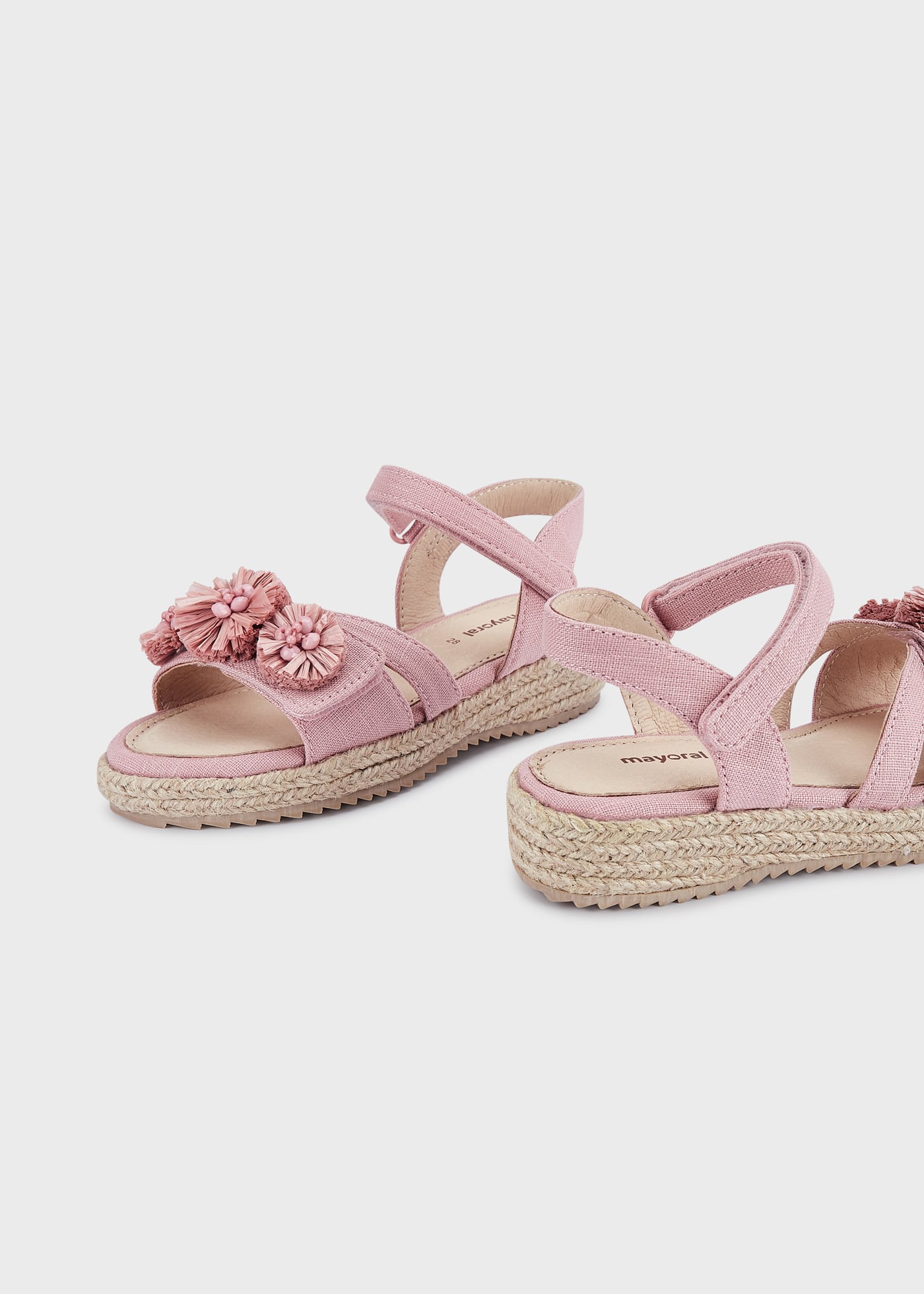 Sandália espadrille com estampa floral para menina