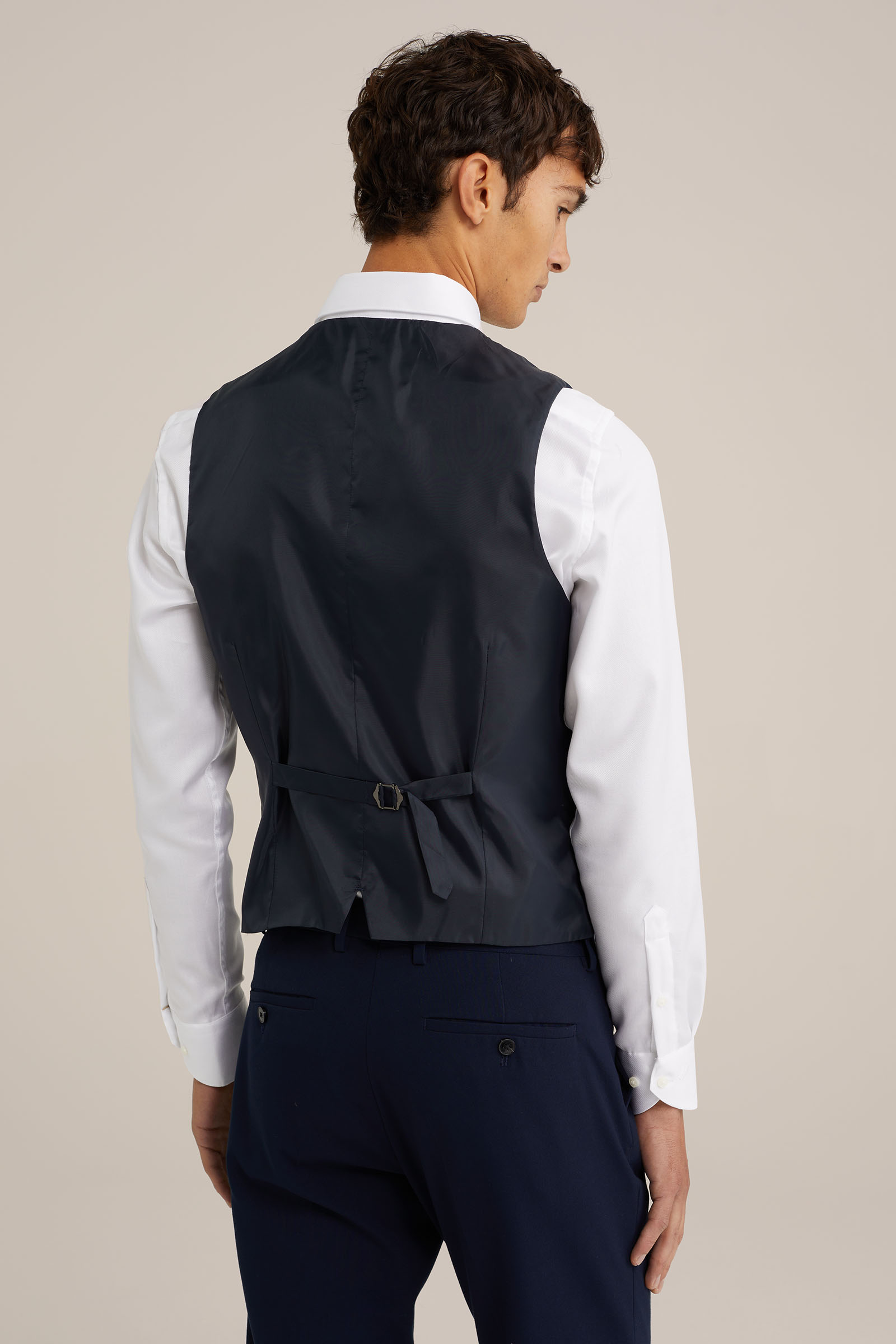 slim fit gilet Fundamentals Donkerblauw