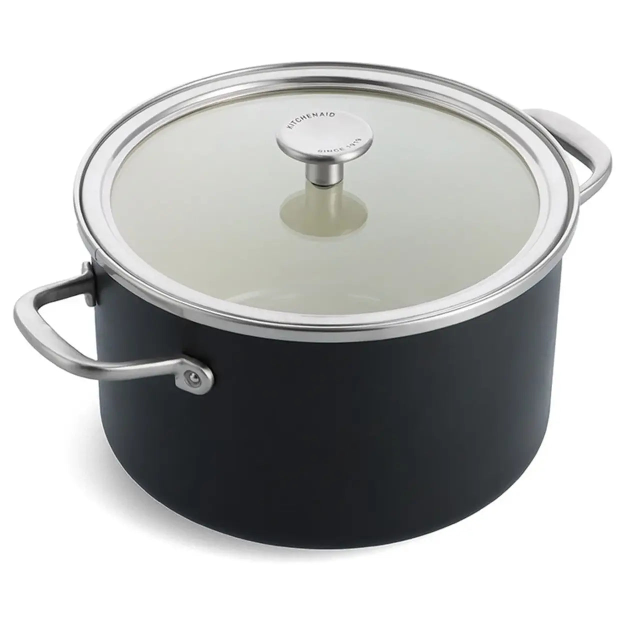 KitchenAid Steel Core Kookpan 20 cm Mat Zwart