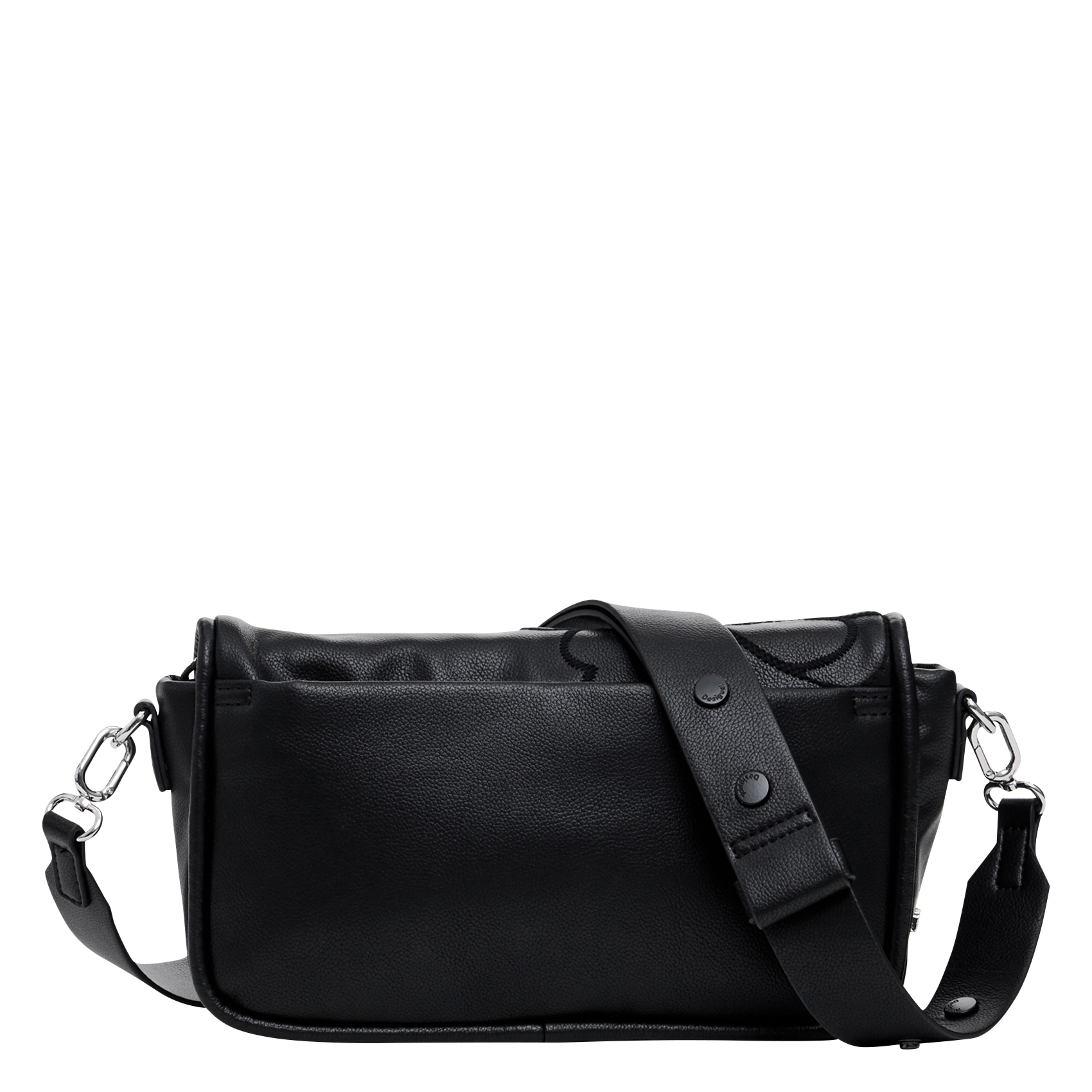 Sac porté épaule brodé | Noir