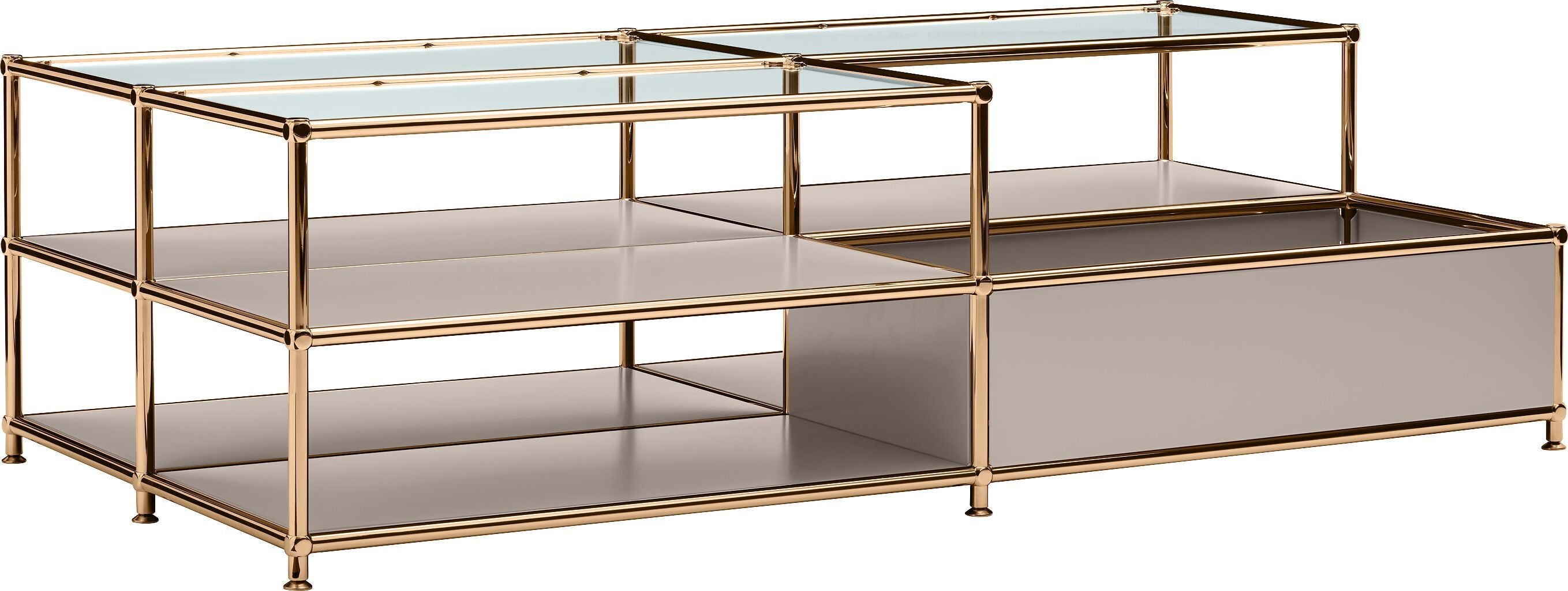 FLEXCUBE Salontisch - Taupe / B: 152.5 cm x T: 77.5 cm x H: 43.5 cm