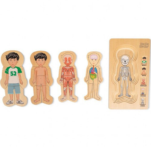 Mama memo vijf lagen puzzel lichaam jongen - 4x7 st