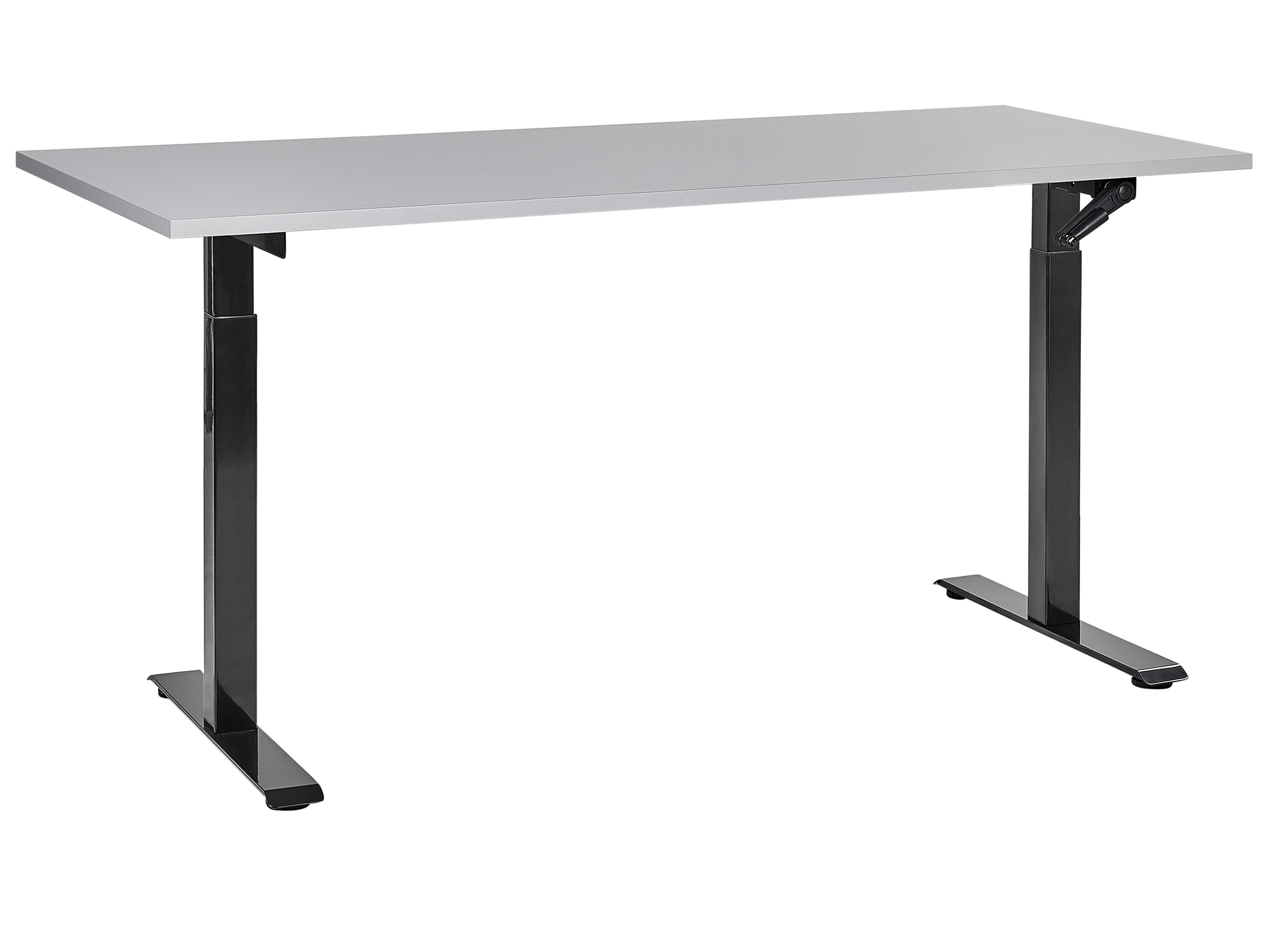 Handmatig verstelbaar sta-bureau DESTINES Grijs/zwart 160 cm 72 cm