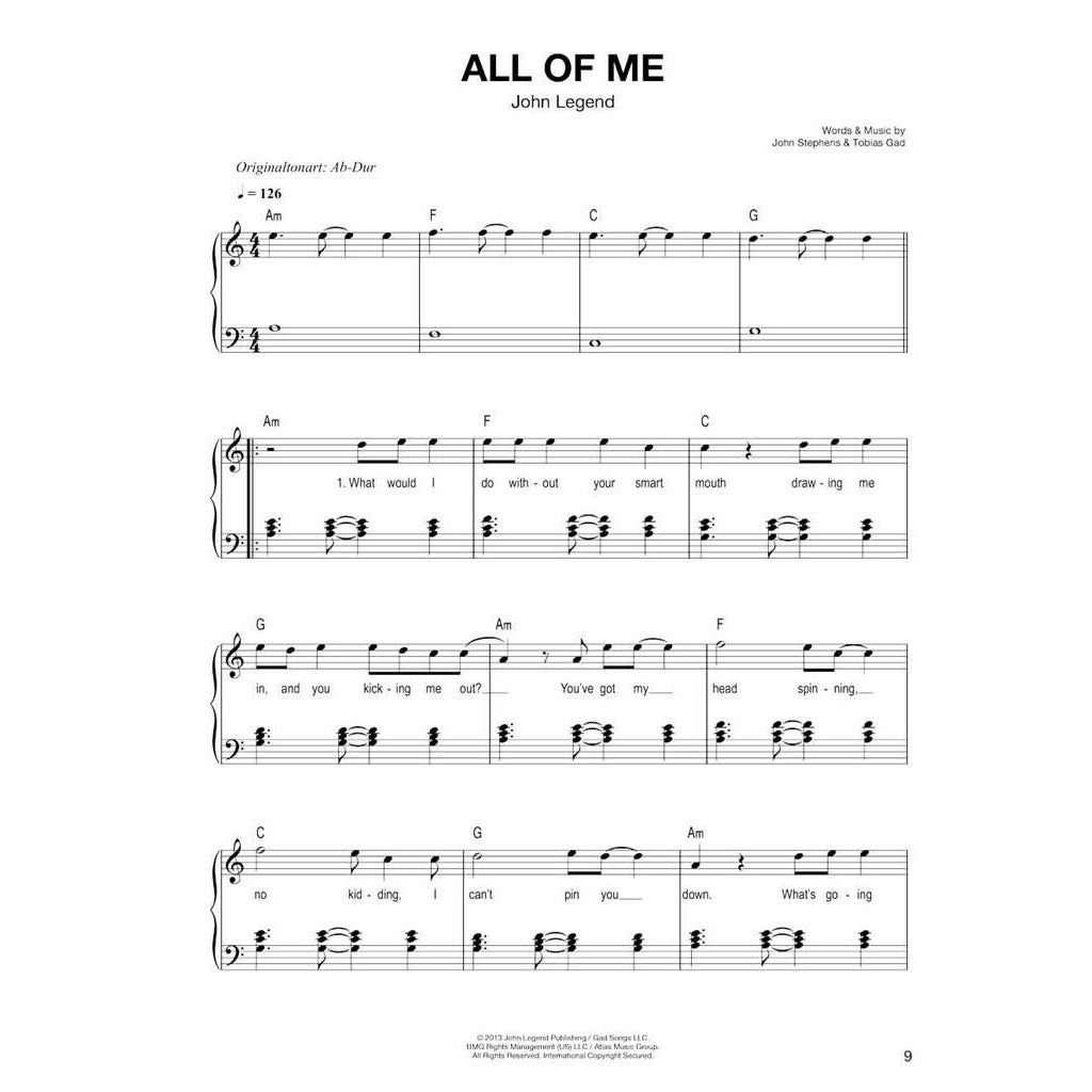 Bosworth 50 Hits in C-Dur 4: Rock & Pop songboek voor piano, keyboard, gitaar en zang