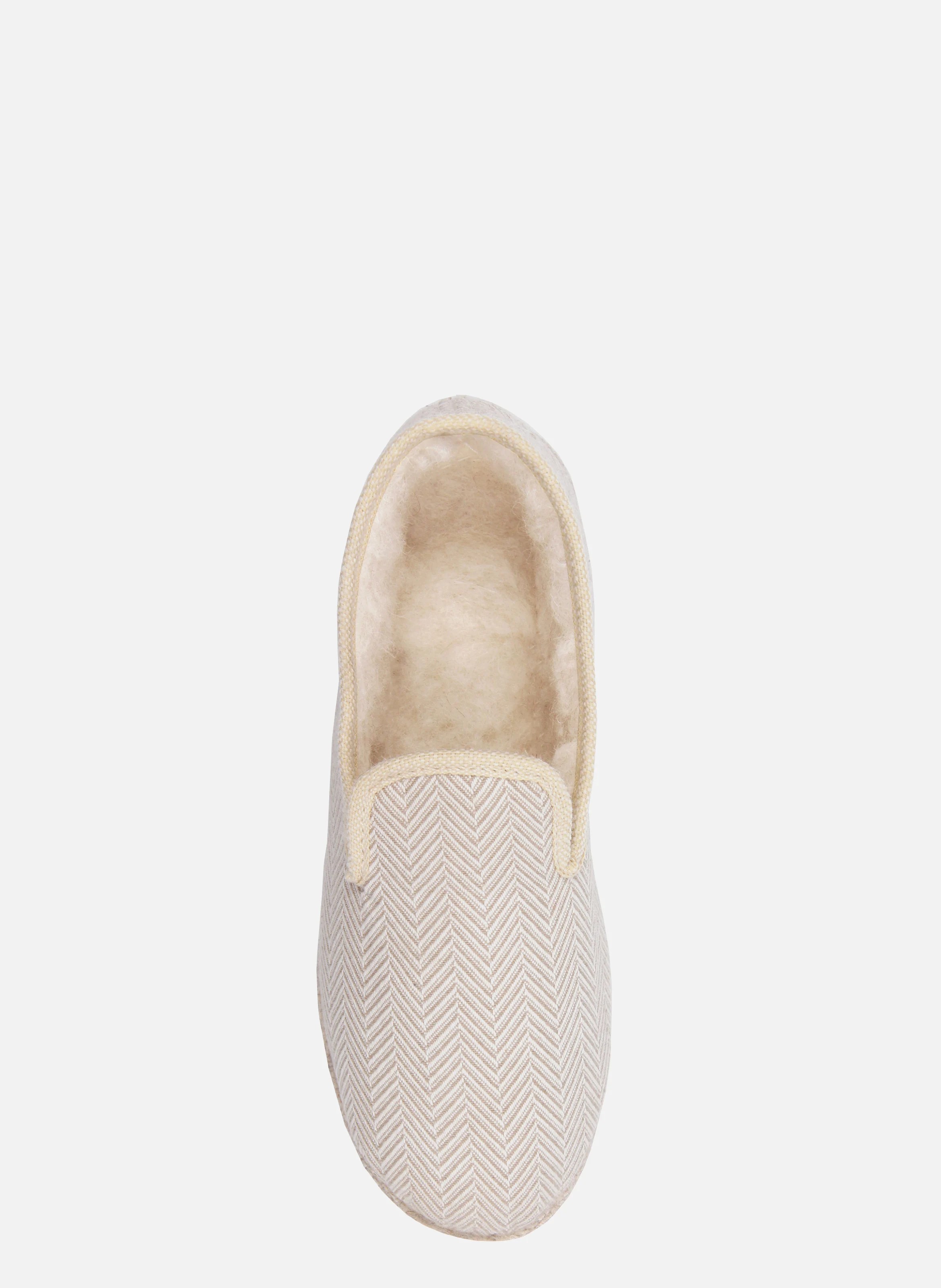 Charentaises tissu | Blanc