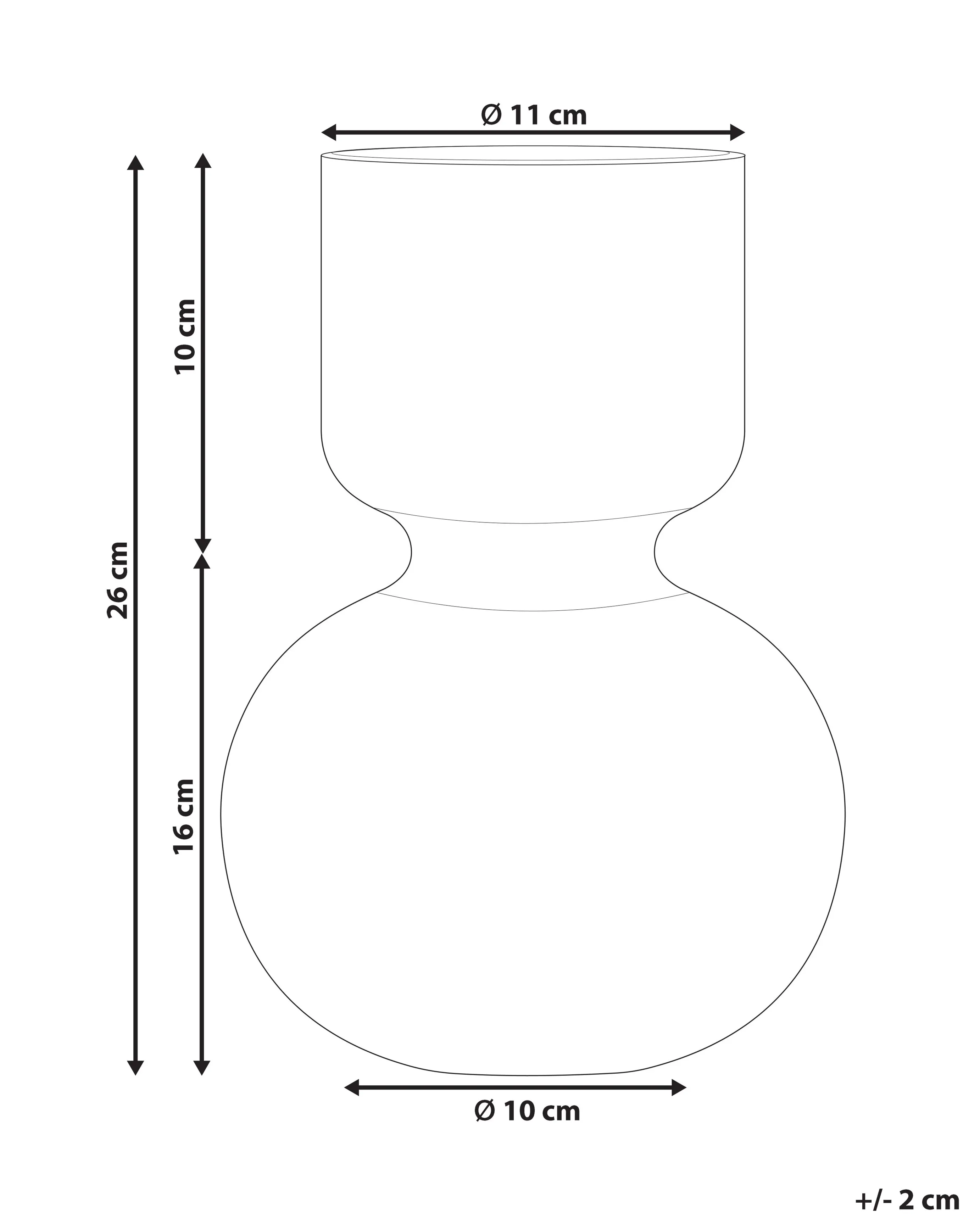 Bloemenvaas THETIDIO Glas 26 cm Paars