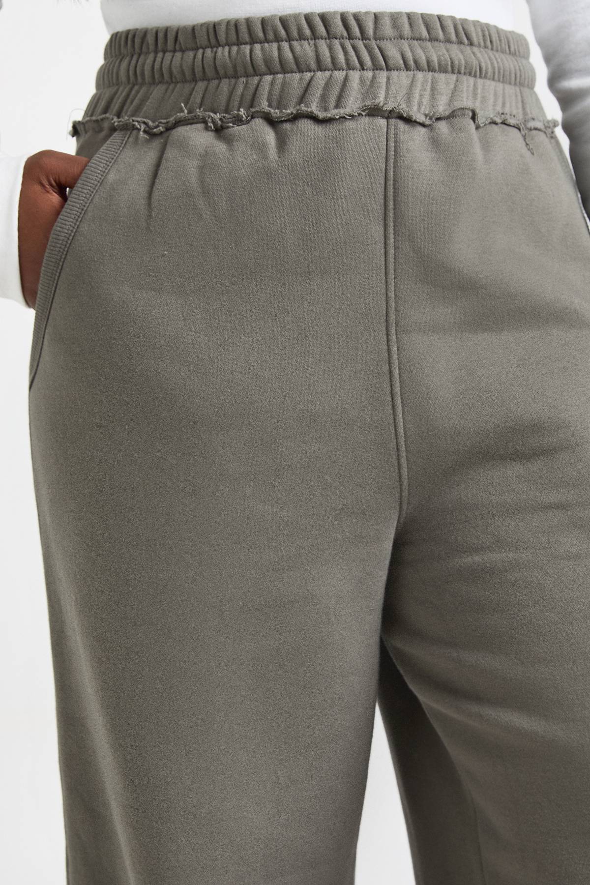 boohoo Jogging Grande Taille Jambes Larges à Ceinture Usée