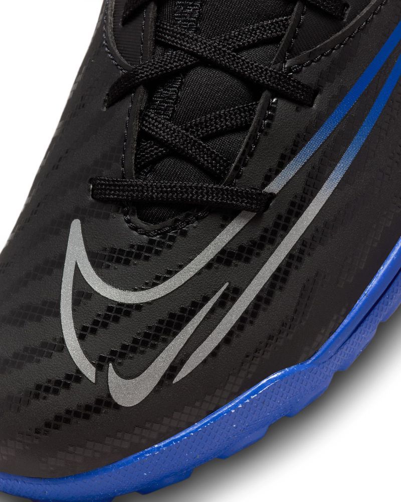 Chaussures de football Nike Phantom GX Club TF Noir & Bleu pour enfant
