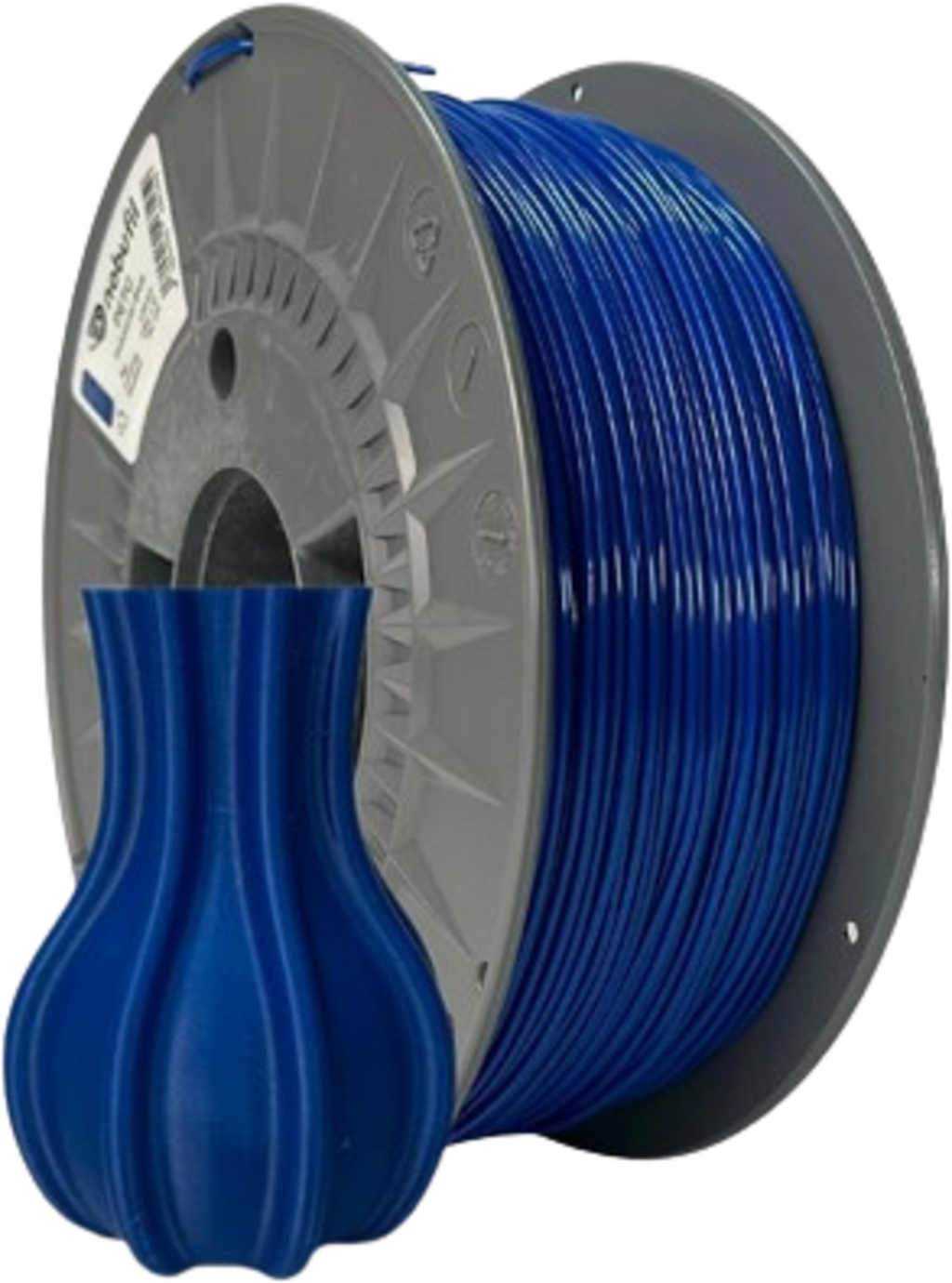 Nobufil  PETG Industrial Blue, 1,75 mm / 1000 g    Leicht zu druckendes PETG Filament aus recyceltem Kunststoffabfall